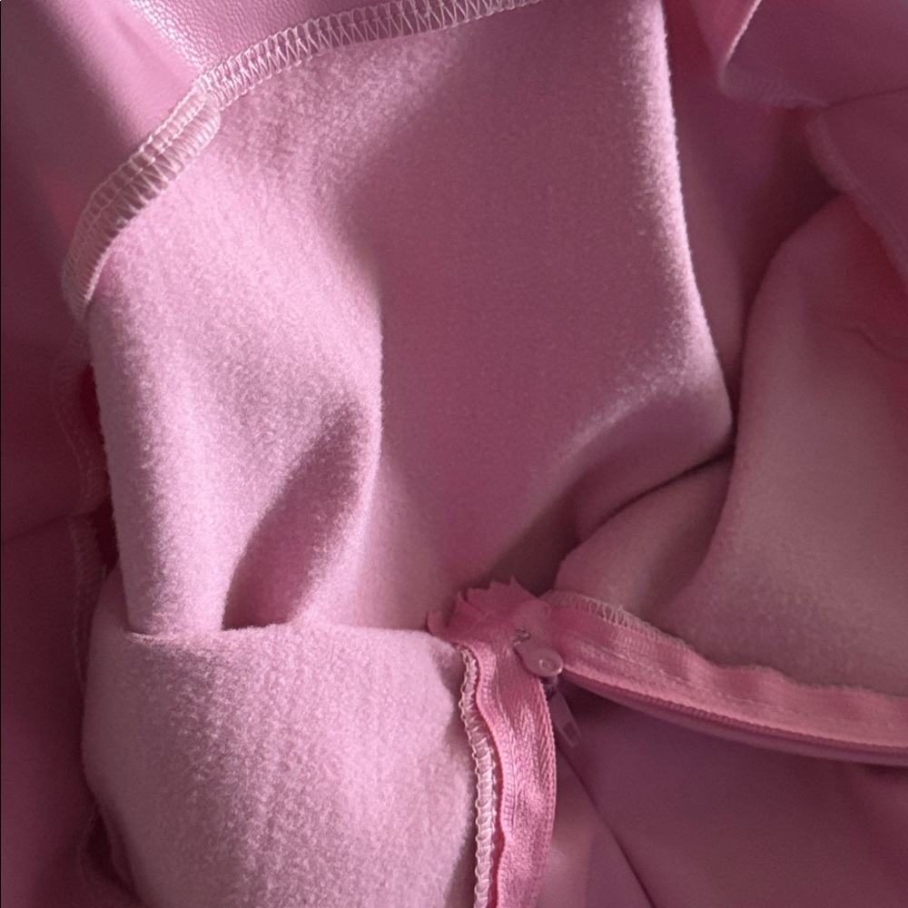 Pink Faux Leather Stretchy Mini Skirt - Picture 13 of 13